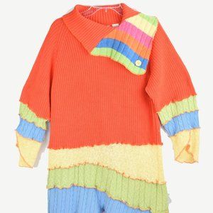 Westbound Brightly Multi Colored Sweater Dress Size Large